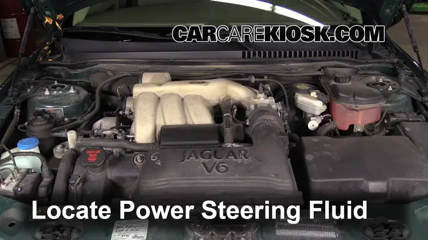 2005 Jaguar X-Type 3.0L V6 Sedan Power Steering Fluid Check Fluid Level